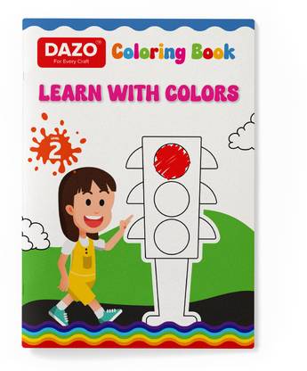 dazo Coloring Book, Learn with Color A4 Size, Boosts Creativity, Focus & Motor Skills Sketch Pad
