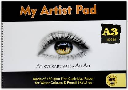 Glory My Artist Pad A3 Drawing 150 GSM Cartridge Paper for colours & Pencil Sketches Sketch Pad