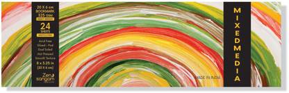 Zen Sangam Express your Mind Bookmark Heavy Weight Mixed Media Glued Sketch Paper Pad - 325 GSM, 24 Sheets Sketch Pad