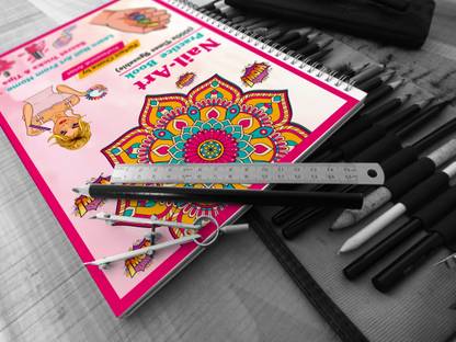 UNIQ DESIGNER Nail Art Practice Book 1000+ Times Reusable Learn Nail Art with Secret Tricks Sketch Pad