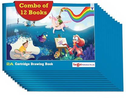 Woodsnipe Drawing for Kids | 2A Size Drawing Books | 36 White Blank Drawing Pages | Drawing Sheets for Drawing, Colouring and Painting | Set of 12 Art Sketchbooks Sketch Pad