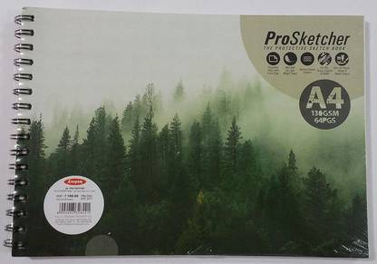 ANUPAM Pro Sketcher The Protective Sketchbook A4 130GSM 64 Pages Sketch Pad