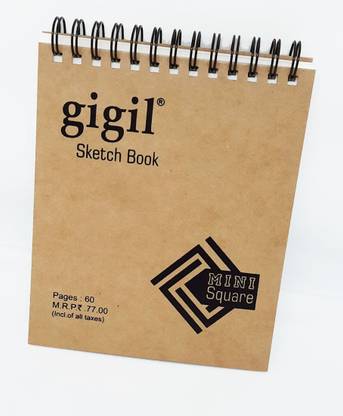 Gigil Mini Sketch Book / 140 Gsm Pocket Sketch BooK ( Size-14.5x 12 cm ) Pack of Two Sketch Pad