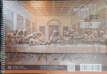 Saras SARASWATI SKETCH BOOK A3 Sketch Pad