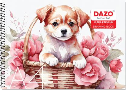 dazo Drawing Book - Spiral, Unruled, A4 Size, 36 Pages, 210 mm x 297 mm Sketch Pad