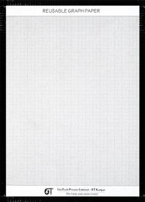 GitiTech Reusable Graph sheet | Nano-Tech Surface | A4 size Sketch Pad