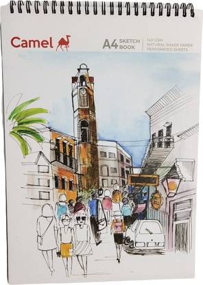Camlin Camel A4 Sketch Book & Doms Drawing Pencil Sketch Pad
