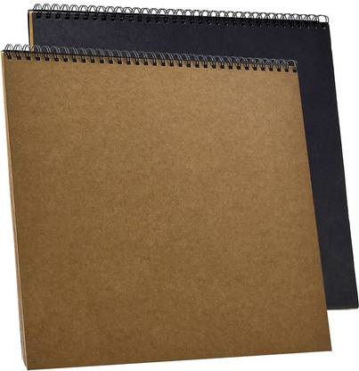 Lakeer Spiral Bound Sketchbook 250 GSM Paper 25 Sheets for Sketching, Drawing - Brown Sketch Pad