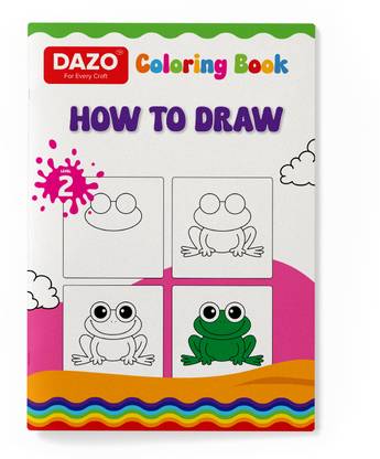 dazo Coloring Book, How to Draw, A4 Size, Boosts Creativity, Focus & Motor Skills Sketch Pad