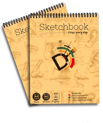 D'ARTISM DARTISM Art Studio A3 Sketch Book,130 GSM Sketch Pad