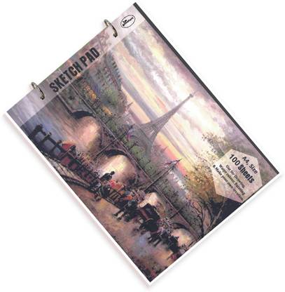 Gonaturs Canvas A4 Size textured paper 100 sheets Artist book for painting | 12x8.5 inch Sketch Pad