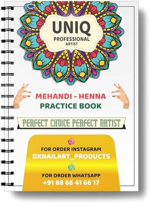 UNIQ DESIGNER "Beautiful Mehandi Designs: A Practice Workbook" Sketch Pad
