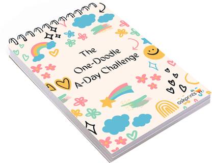 Askprints 50 Sheet A5 Sketchbook - 5.8 x 8.3 Inch | One Doodle A Day Challenge Sketch Pad