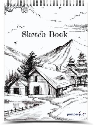 PAMPERBUG A5 Mini Sketchbook for Artists, 140 GSM 100 pages Sketch Pad