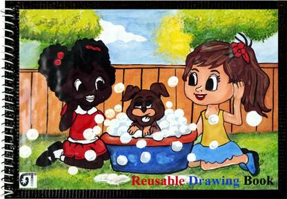 GitiTech Reusable sketch-n-color drawing sheet | Nano-Tech Paper Sketch Pad