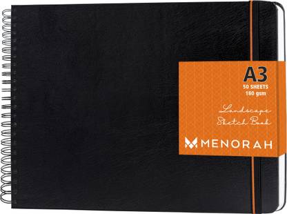 MENORAH - A4 (21.0x29.7cm) 180GSM Sketchbook-Hardbound- Drawing book -Handmade-Landscape Sketch Pad