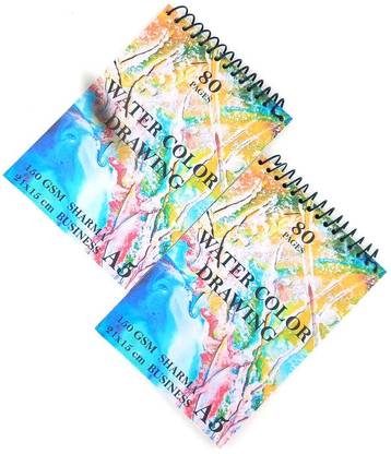 SHARMA BUSINESS 21x15 cm Sketch book 80 Pages Top Spiral Bound Drawing Book Sketch Pad