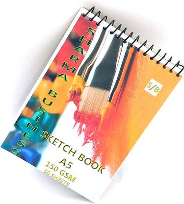 SHARMA BUSINESS Sketchbook A5 For Artists Pack of 1, 150 GSM For Drawing, Painting and Sketching Sketch Pad