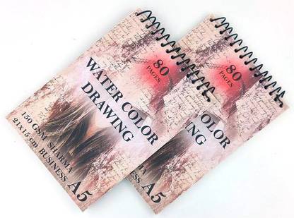 PerDay A5 Water Color Drawing Pad For School and College Students 150 GSM 80 Pages Sketch Pad