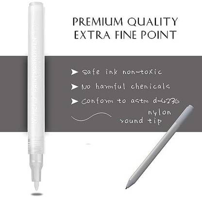 MILLENSIUM Acrylic Paint Marker Pen Permanent Marker Pens for Wood Rock Plastic Fine Nib Sketch Pens