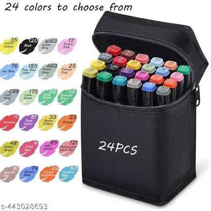 Red Sea acrylic marker pens,sketch pen set,markers for drawing Twin Head Chisel & Ultra Fine Permanent Colouring Marker Pens Nib Sketch Pens