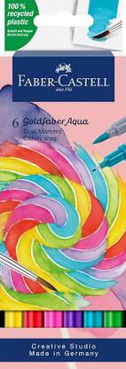 FABER-CASTELL GoldFaber Candy Shop Aqua Dual-Tip Marker 1-5mm Wide Brush Nib Sketch Pens
