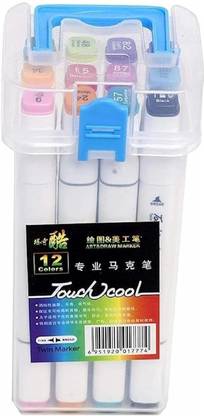 CRAFTY CUDDLE TOUCH COOL Dual Tip Markers for Sketching & Drawing for Kids and adults/ Dual Nib Sketch Pens