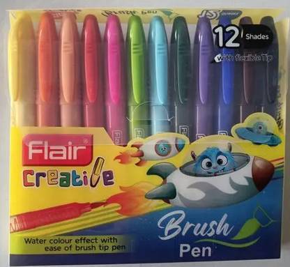 FLAIR Creative Brush Pen 12 shades Nib Sketch Pens