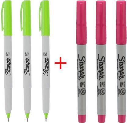 Sharpie Ultra fine point marker permanent pack of 6 Ultra fine Nib Sketch Pens