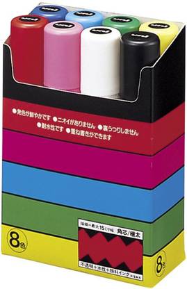 Posca Mitsubishi Posuka 8-color set very thick character PC17K8C Bullet Nib Sketch Pens