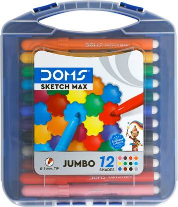 DOMS Jumbo Sketch Max Soft Tip Nib Sketch Pens