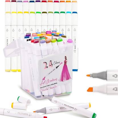 Super Toy AK-168-24 Dual Sided Nib Sketch Pens