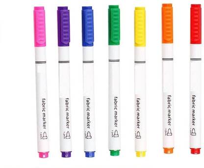 BM RETAIL Set of 8 Colors Fabric Marker Graffiti Pens Universal Waterproof No Fading Cloth Painting Marker Pen Nib Sketch Pen