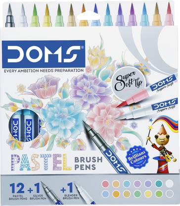 DOMS Pastel Brush Tip Nib Sketch Pens