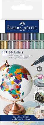 FABER-CASTELL Metallic Marker 1.5 mm Nib Sketch Pens