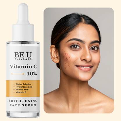 Be U Skin Texture Repair Face Serum – Ferulic Acid, Vitamin C & Alpha Arbutin Fight Pollution, UV Rays & Skin Roughness
