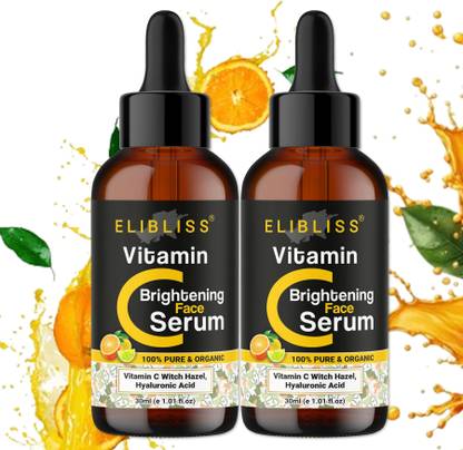 ELIBLISS Vitamin C Serum, Anti-Aging, Dark Circle / Fine Line / Sun Damage Pack of 2