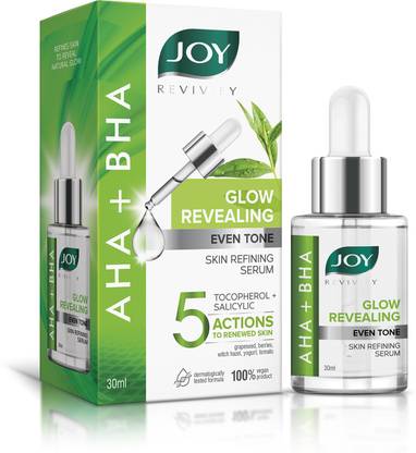 Joy Revivify AHA+BHA Glow Revealing Even Tone Skin refining Serum | Face Serum for Glowing Skin