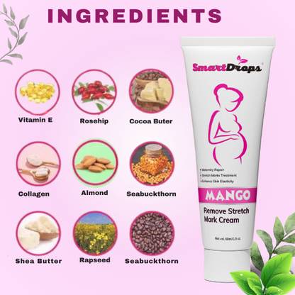 smartdrops Stretch Mark & Scar Removal Cream for Stomach, Breast and Lower Body Areas for Men & Women