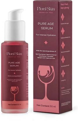 Plural Skin Pure Age Serum, Anti-Ageing Face Serum with Hyaluronic Acid and Red Wine Extract