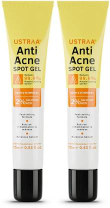 USTRAA Anti-Acne Spot Gel, Reduces 99.9% Pimple causing germ (set of 2)