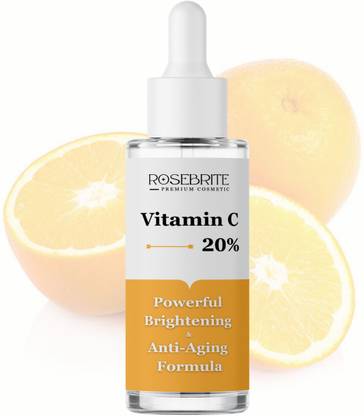 RoseBrite Brightening & Hydrating Serum – Vitamin C 20%, Kojic Acid, Hyaluronic Acid, Ferulic & Niacinamide Work Together