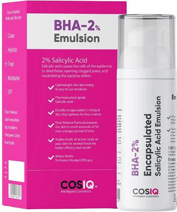Cos-IQ BHA-2% Encapsulated Salicylic Acid Exfoliator for Blackheads, Acne & Open Pores