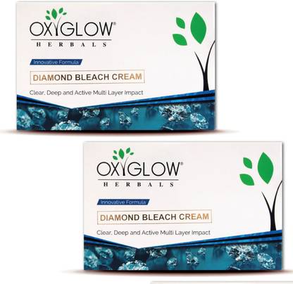 OXYGLOW Herbals Diamond Bleach Cream 300Gm (Pack of 2) Clear, Deep & Active multi layer