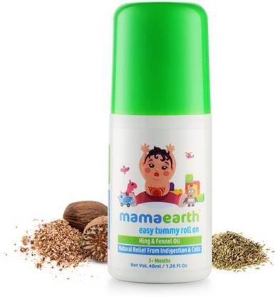 Mamaearth Easy Tummy Roll On for Digestion & Colic Relief, Hing & Fennel,