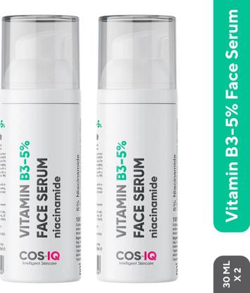 Cos-IQ Niacinamide Vitamin B3-5% High Dose Face Serum 1% Multi-Peptide Complex & 2% HA