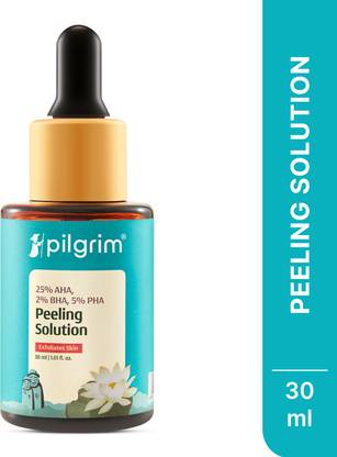 Pilgrim 25% AHA + 2% BHA + 5% PHA Peeling Solution Face Serum for Exfoliation|Detan