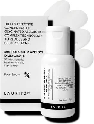 Lauritz 10% Potassium Azeloyl Diglycinate Serum | Advanced Acne Treatment & Breakout Control | Fades Blemishes, Acne Marks & Dark Spots | Minimizes Pores & Improves Skin Texture | Beginner Friendly