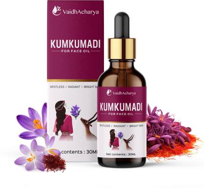 VaidhAcharya Kumkumadi Tailam Face Oil,For Glowing Skin, Whitening, Lightening & Pigmentation