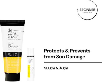 deconstruct Sun & Lip Care Essentials: SPF 30 Balm & SPF 55+ Gel